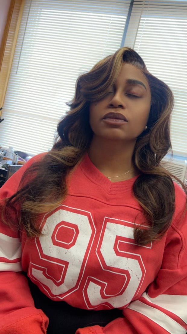 Customized Highlighted 5x5 Closure Wig