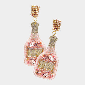 PINK CHAMPAGNE DANGLE EARRINGS