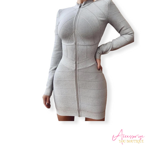 Silver Bandage Dress