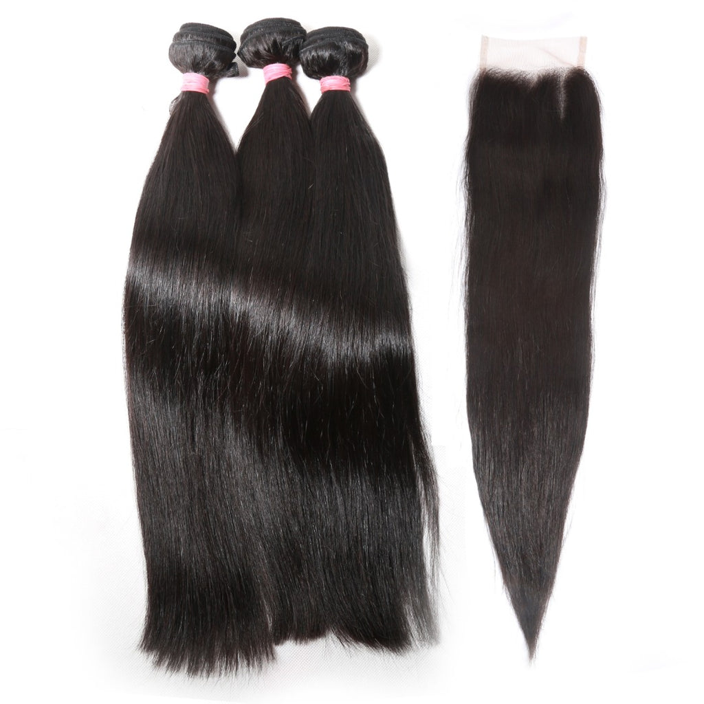 Luxury Straight Bundles with HD 5x5 Closure