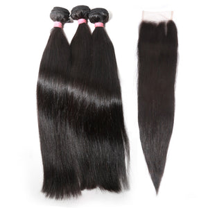 Luxury Straight Bundles with HD 5x5 Closure